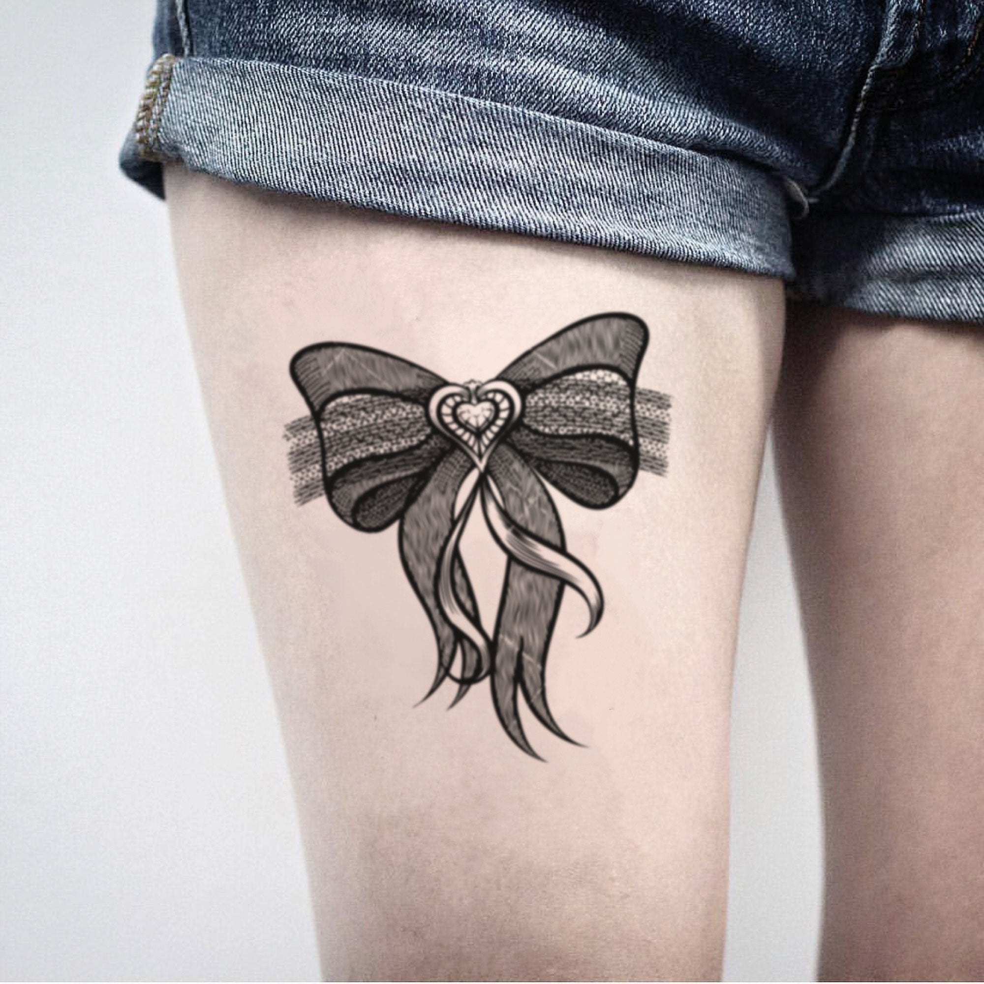 bow tattoo drawings