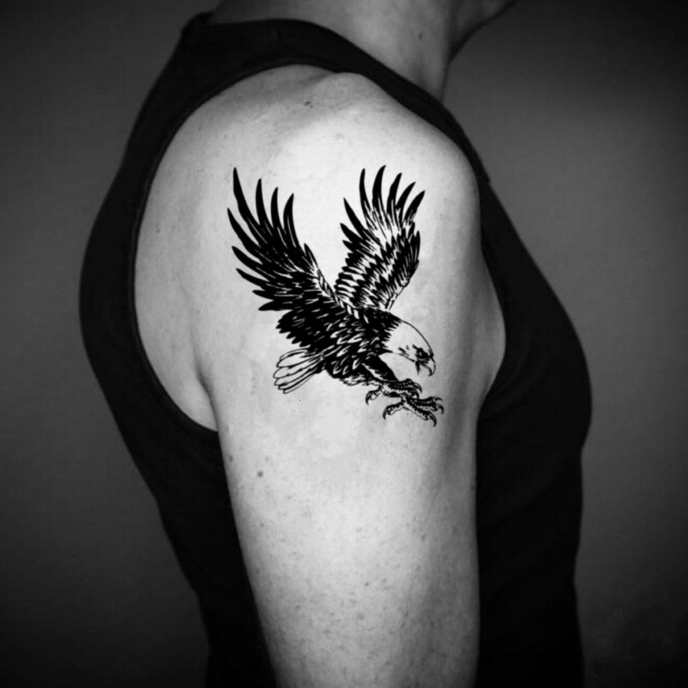 american eagle tattoos black and white