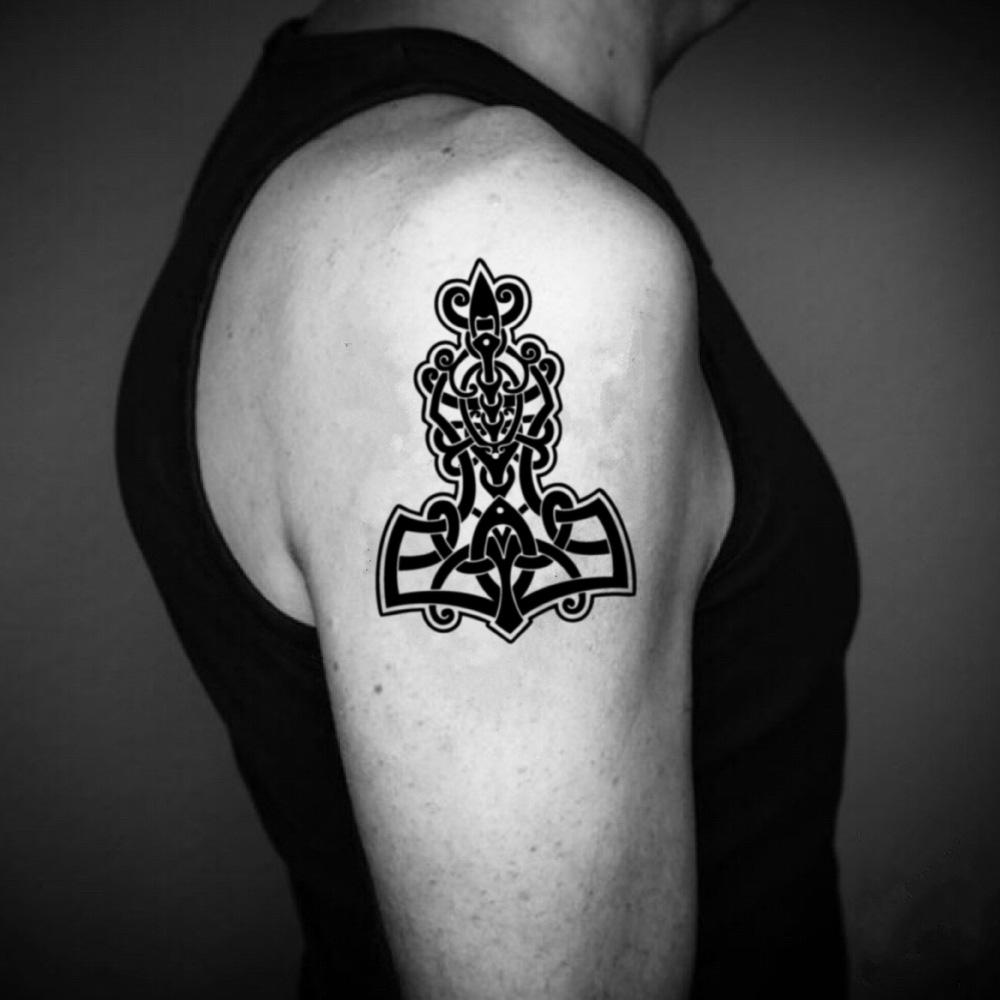 thors hammer symbol tattoo