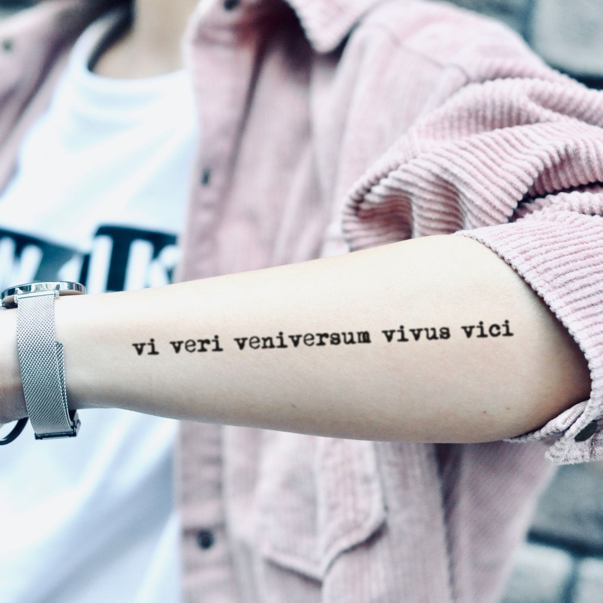 Veni Vidi Vici Temporary Tattoo Sticker (Set of 2)