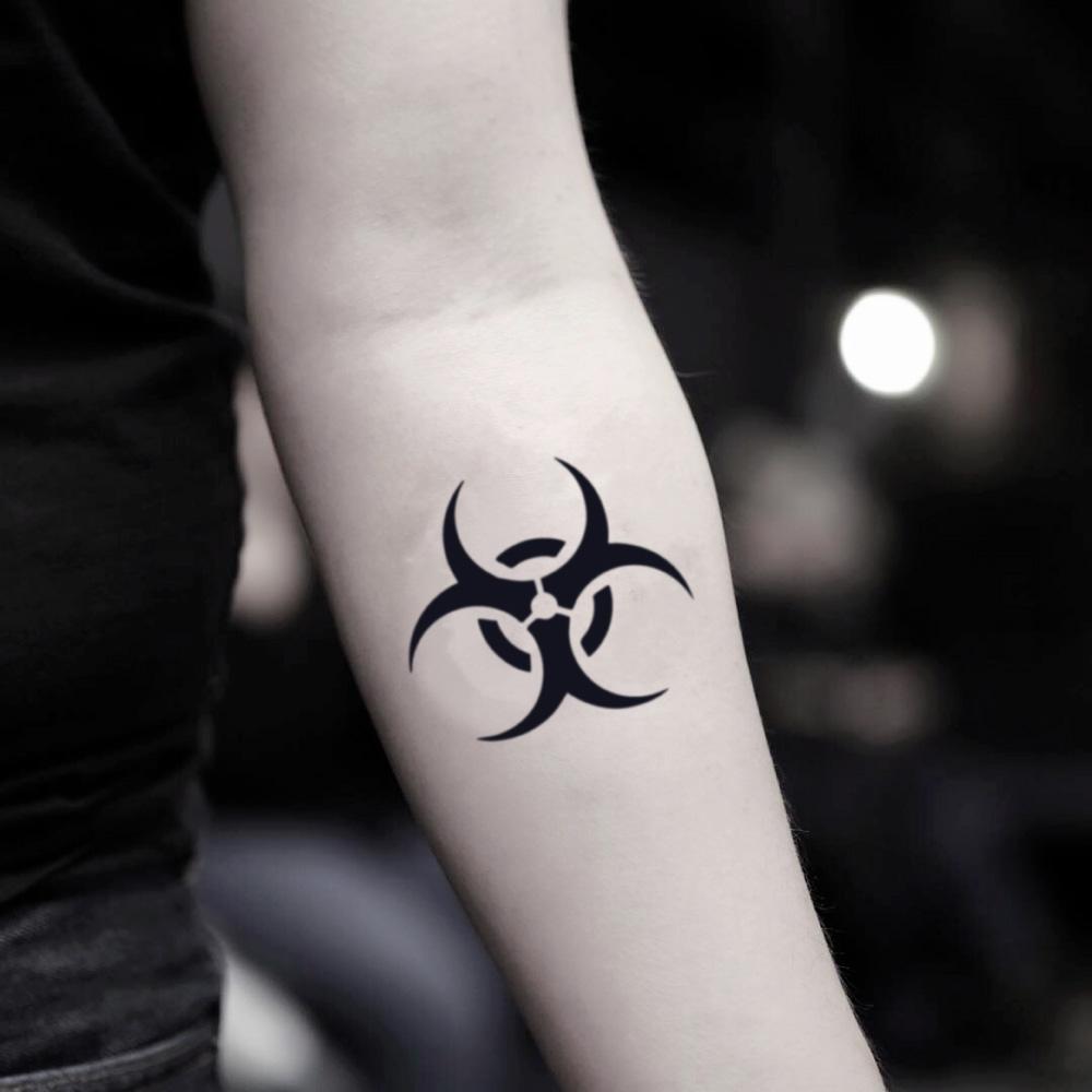 biohazard symbol tattoo