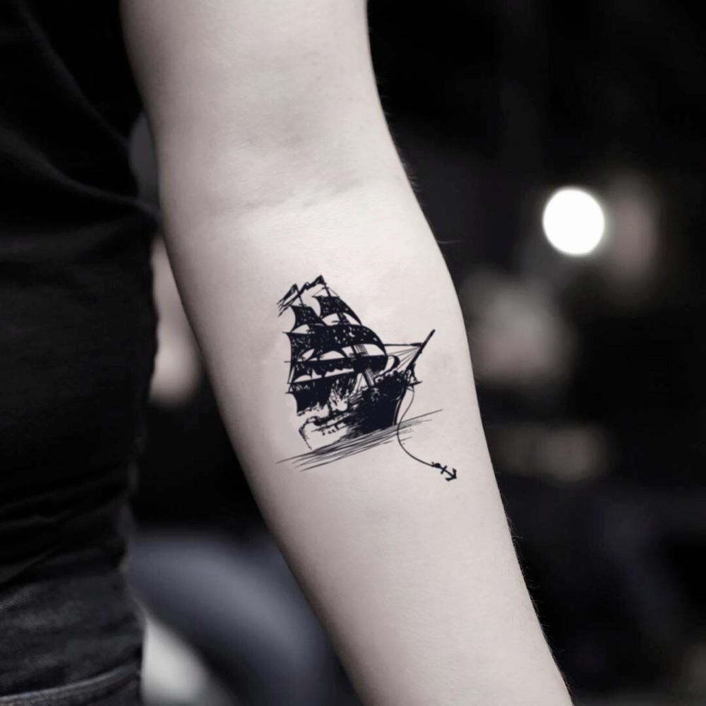 shipwreck tattoo drawing