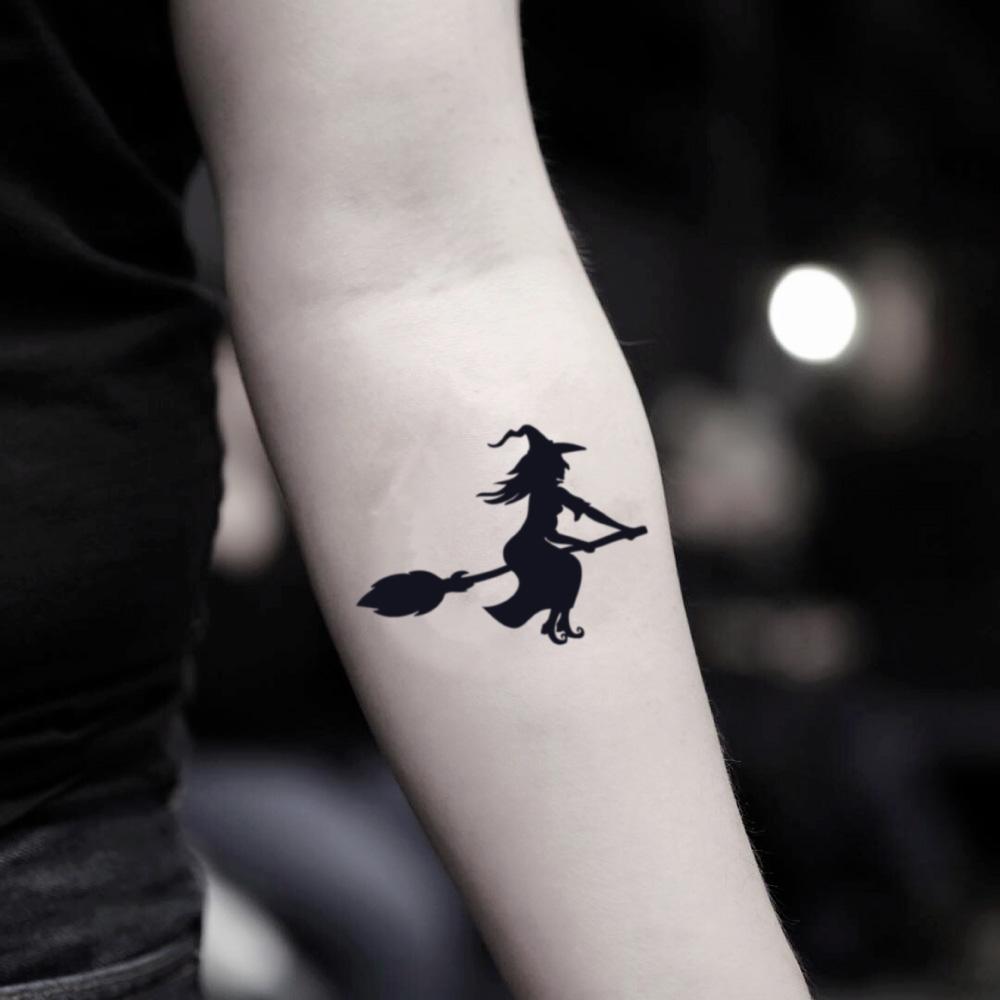 Временная переводная татуировка «Ведьма» - или неоновая светящаяся тату