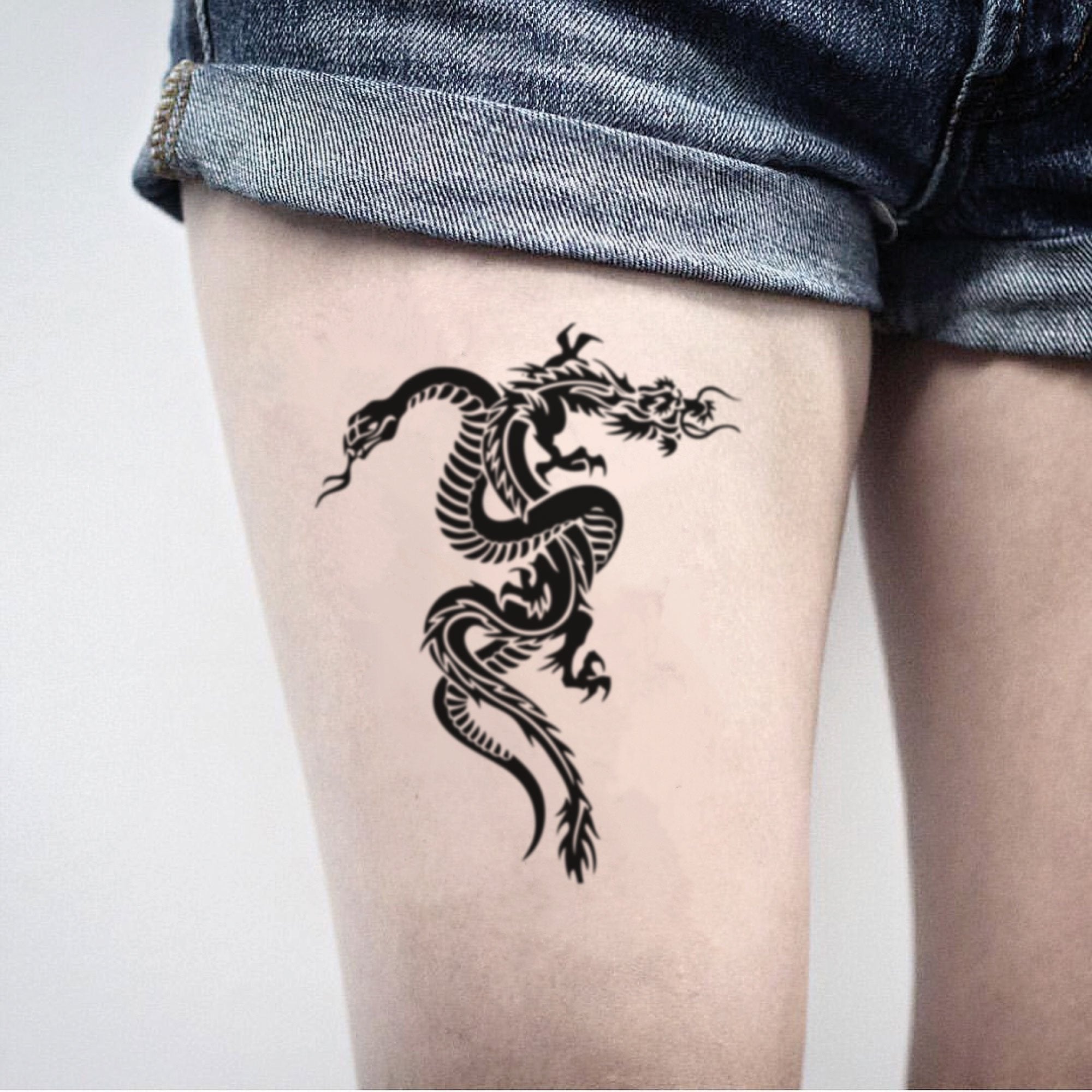 How to draw a Easy Dragon Tattoo By a Tattoo Artist - YouTube