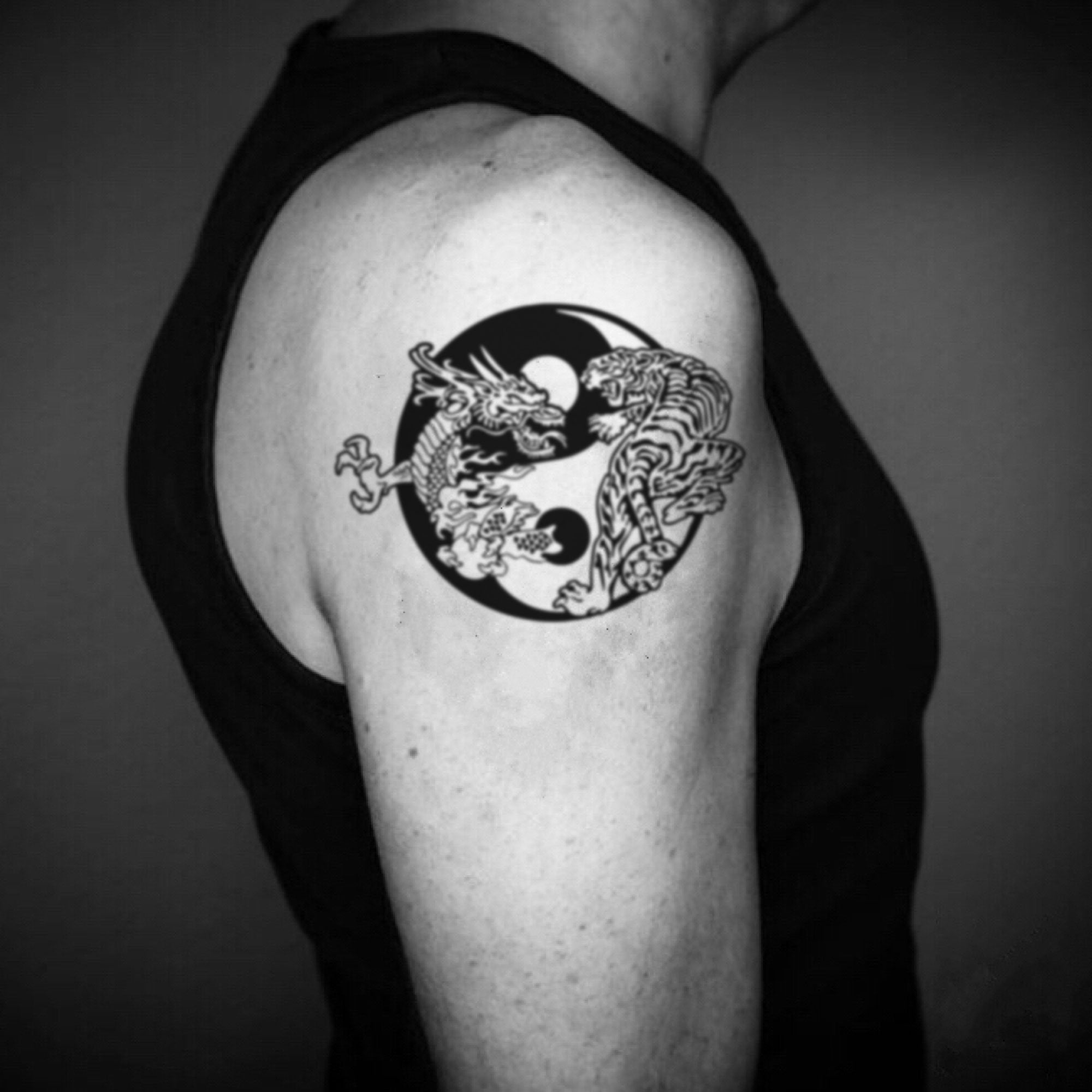 Tattoo uploaded by Tat2tiger • Dragon/Tiger chest tattoo • Tattoodo