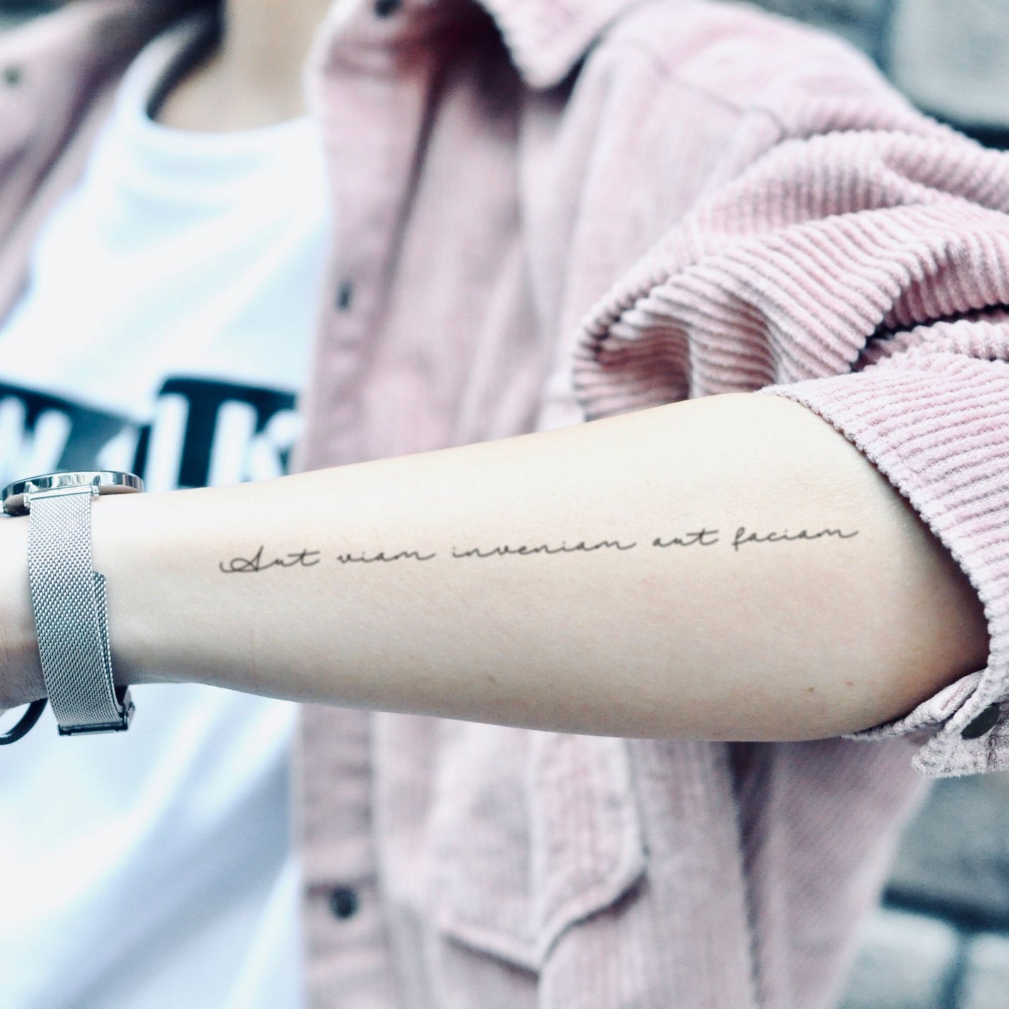 Aut Viam Inveniam Aut Faciam Temporary Tattoo Sticker - OhMyTat