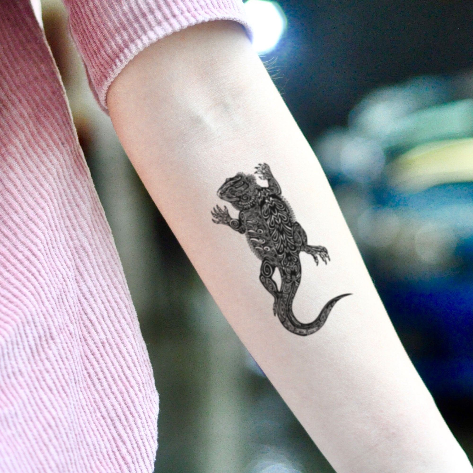 𝚂𝚝𝚎𝚊𝚍𝚢𝙸𝙽𝙺] Back Chest Temporary Tattoo Sticker | Dragon Design |  Makeup Fashion | Event Festival Party | | Lazada