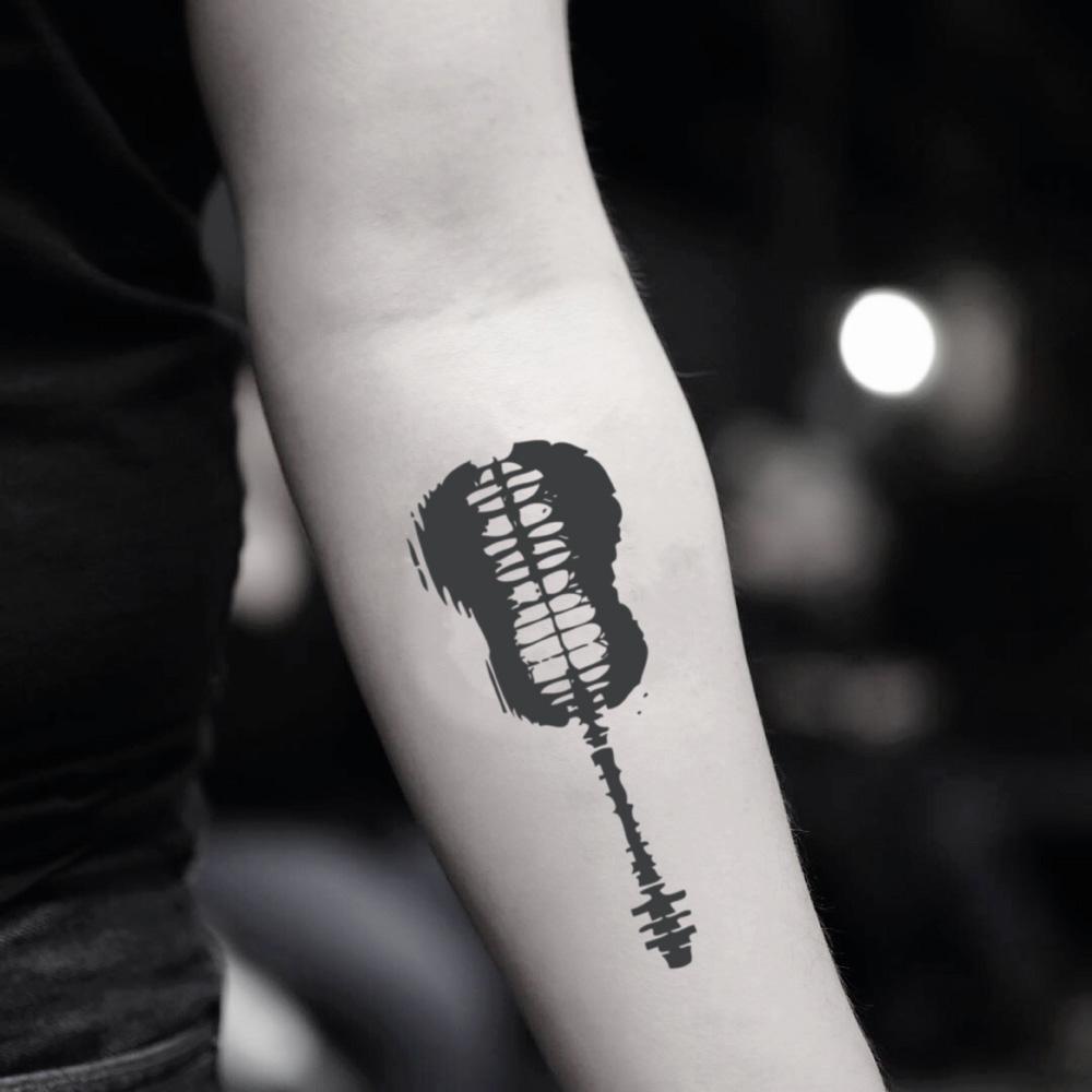 Medium Shawn Mendes Guitar Music Temporary Tattoo Design Idea Inner Arm