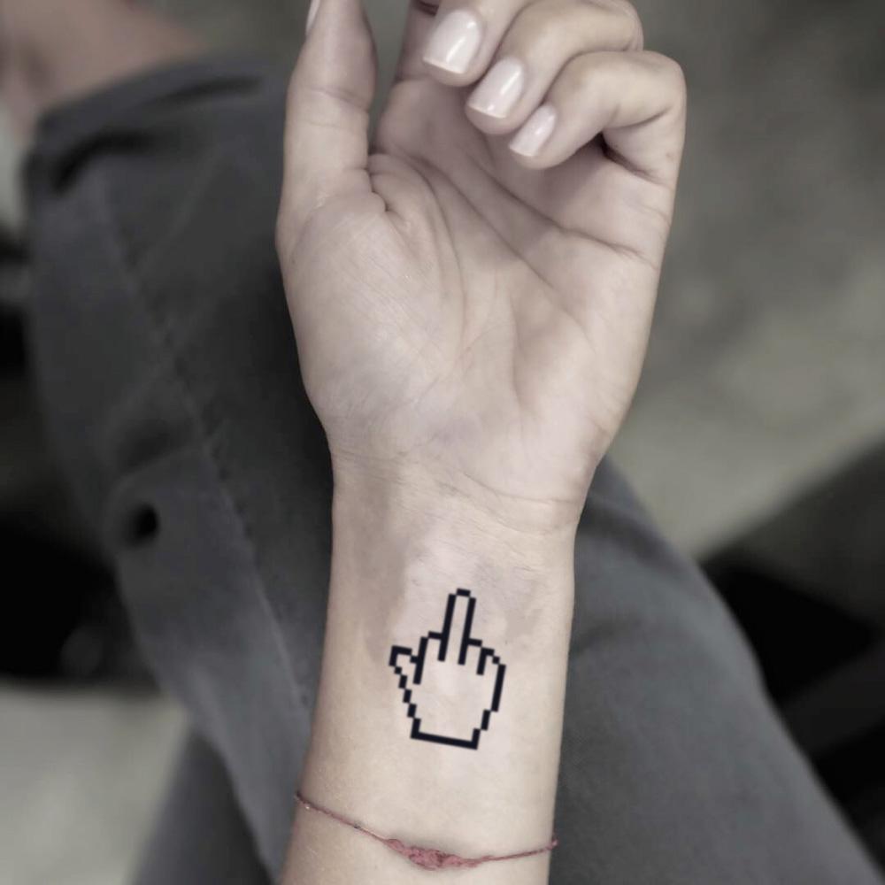 Middle Finger Promise Couple Tattoos