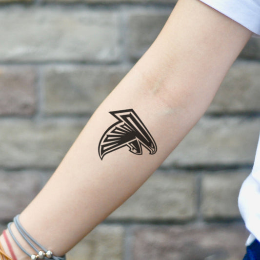 fake small atlanta falcons illustrative temporary tattoo sticker design idea on inner arm