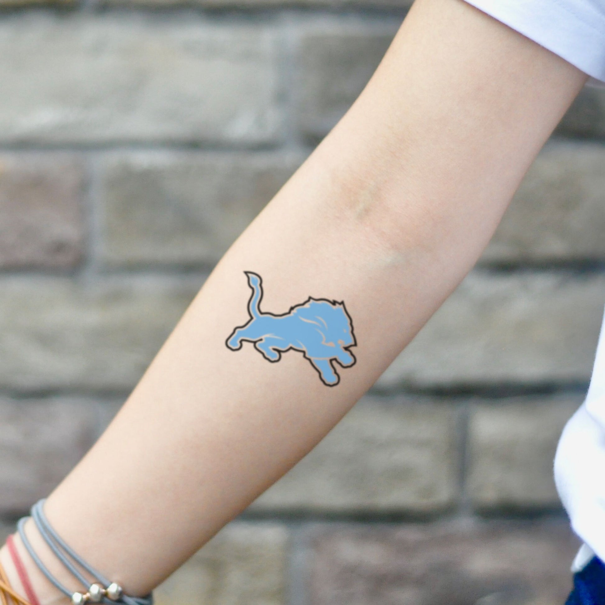 Detroit Lions Temporary Tattoo Sticker - OhMyTat