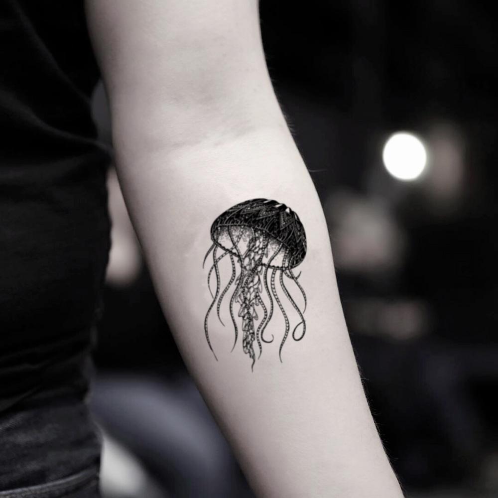 a jellyfish tattoo, intrincate, delicate | Stable Diffusion