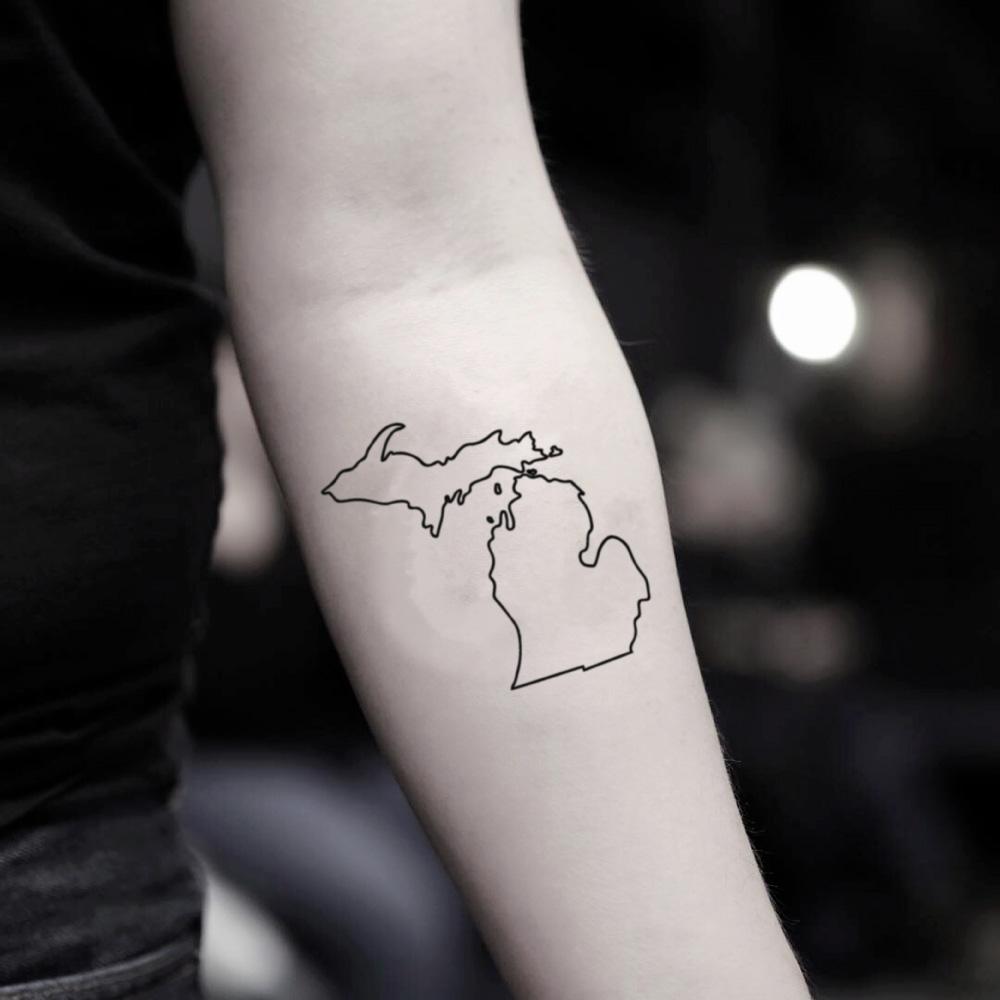 43 Spectacular State of Michigan Tattoos  TattooBlend  Michigan tattoos  Tattoos Ribcage tattoo