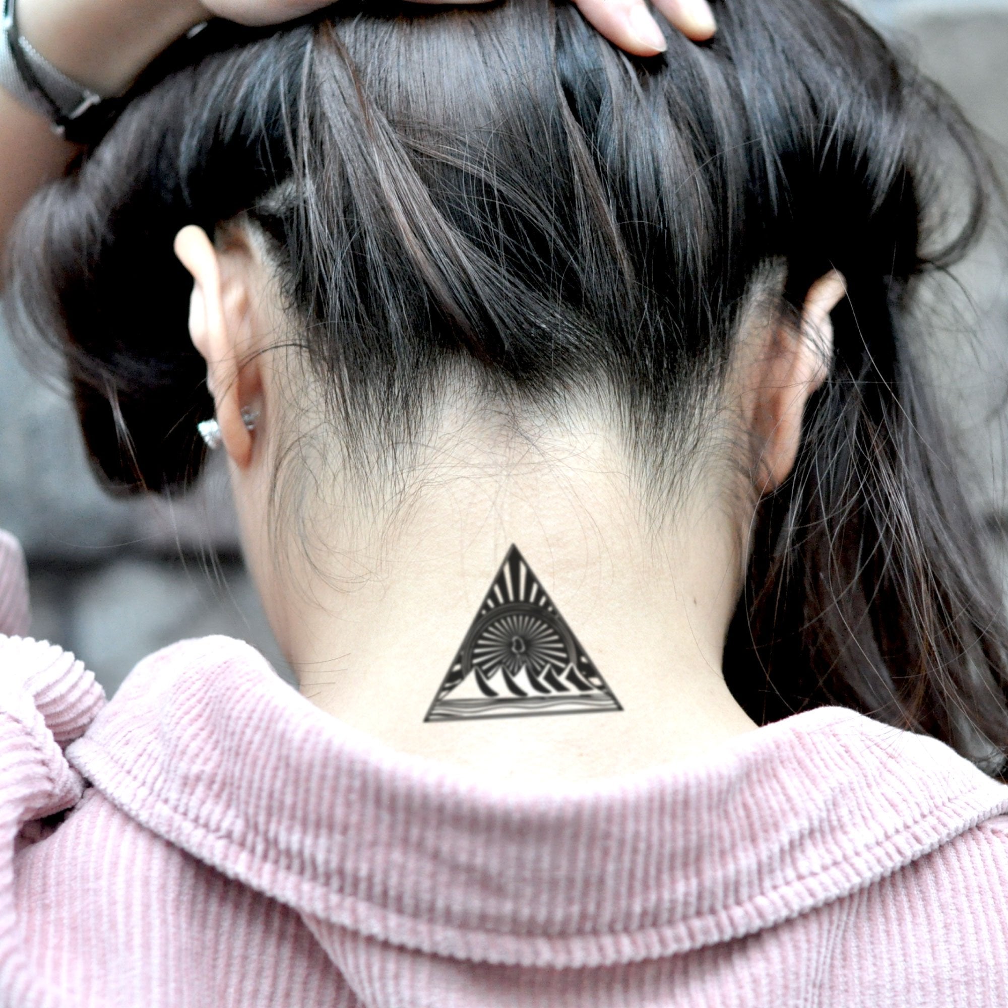Triangle Tattoo | Triangle tattoo, Neck tattoo, Tattoos
