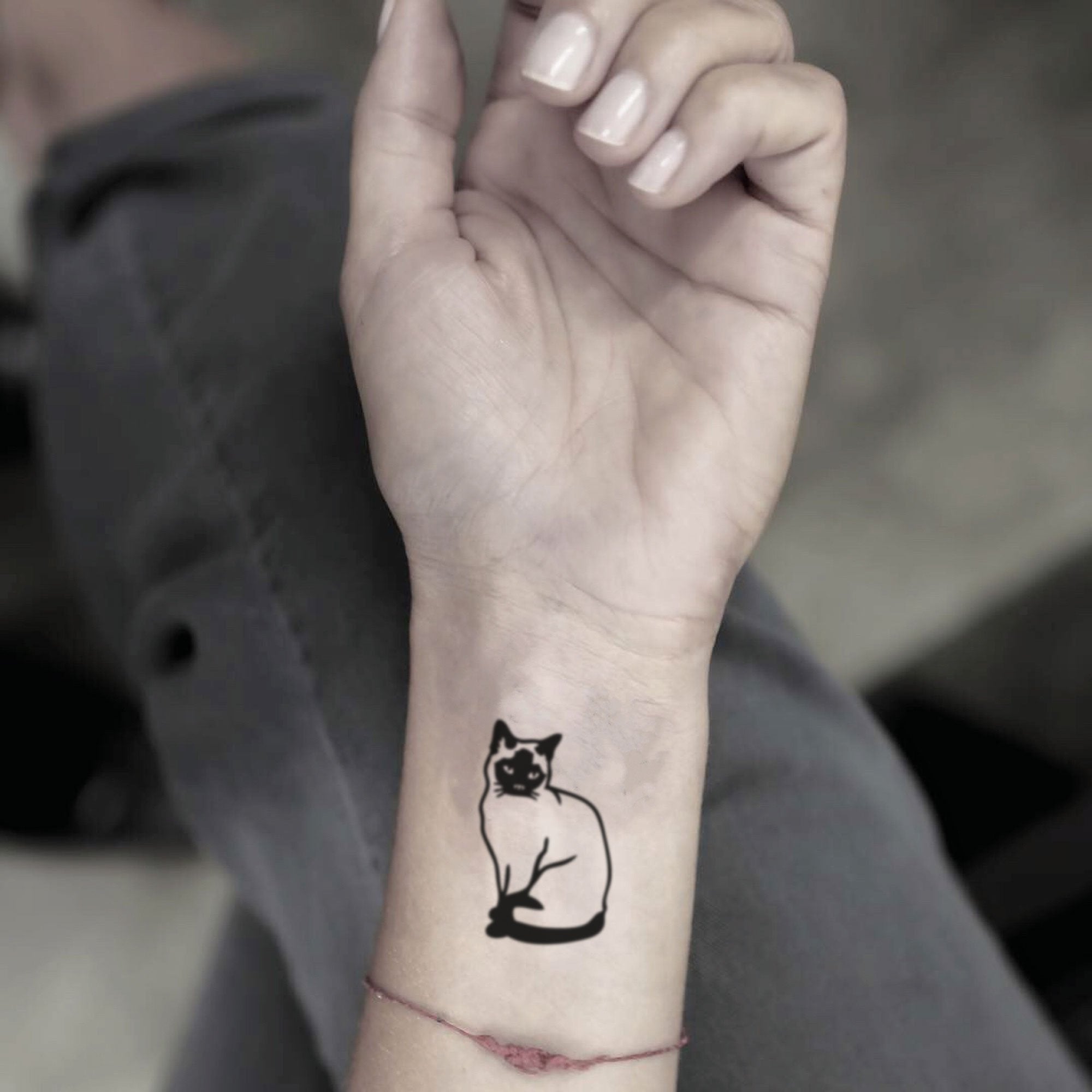 10+ Black Design Cat Temporary Tattoo Small Cute Sticker Tattoo Hand Chest  Nape 